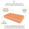 BreathableBaby Cotton Percale Fitted Sheet, For 52" x 28" Crib & Toddler Bed Mattress (2-Pack) Solid - 2 of 4