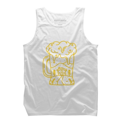 Men's Design By Humans Christmas Beer By VEKTORKITA Tank Top