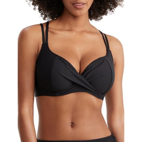 Birdsong Women's Wrap Bikini Top - S10145 42g Eco Onyx : Target