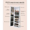 SmallRig Lockable Jewelry Cabinet with LED Lights - 360° Swivel Organizer, Full-Length Mirror in White & Black - 4 of 4