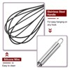 Unique Bargains Stainless Steel Silicone Non-Stick Coated Heat-Resistant Whisk 3 Pcs - 4 of 4
