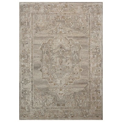 Brown And Beige Wool Oriental Hand Tufted Area Rug : Target
