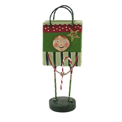 Lori Mitchell 7.0 Inch Davey's Gift Bag Present Christmas Figurines