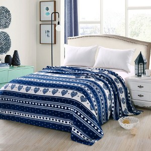 Ultra Warm and Comfy Microplush Heartfelt Blanket - 1 of 4