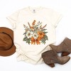 Simply Sage Market Coquette Orange Bow Fall Floral Garment Dyed Tee - 3 of 4