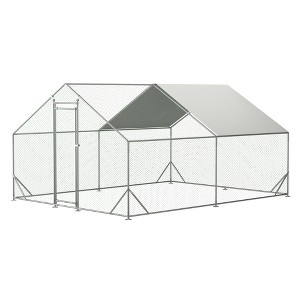 Dolonm Large Metal Chicken Coop, Walk-in type,Chicken Cage Hen House with Waterproof Cover - 1 of 4