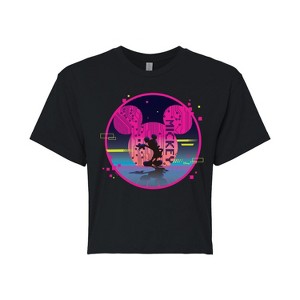 Women's - Disney - Mickey Sphere Cropped Graphic T-Shirt - 1 of 4