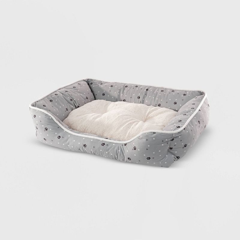 Precious Tails Microsuede Cuddler with Plush Center Bolster Bed for Dogs - Gray - S, 2 of 12