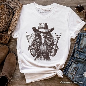 Western Cowgirl Rocker T-Shirt, Country Rodeo Style Tee | OrnamentallyYou - 1 of 4