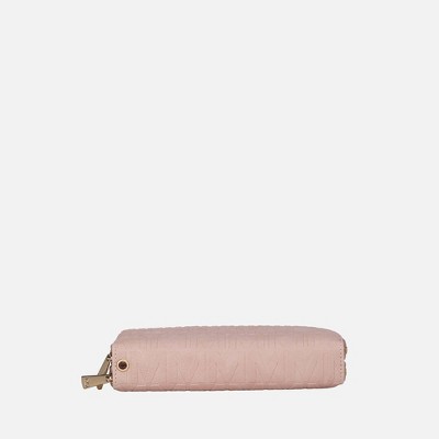 MKF Collection Wristlet Wallet, Aurora M Signature Embossed Double-Zip | MKF Collection by Mia K - Light Blue — фото 7