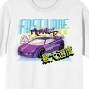 Car Fanatic Purple Race Car Fast Lane Freaks Men's White Graphic Tee - 2 of 3