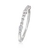 Ross-Simons 0.20 ct. t.w. Round and Baguette Diamond Ring in 14kt White Gold - 3 of 4
