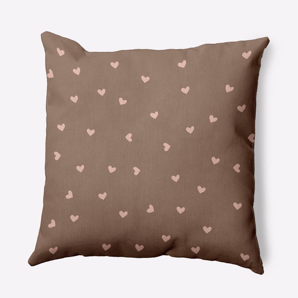 Photos - Pillow 16"x16" Valentine's Day Little Hearts Square Throw  Sunwashed Brick