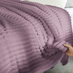 White Warm Blanket with Breathable and Soft for Couch and Bed - 1 of 4