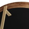 Maliang 33.86" Modern Retro Splicing Round Coffee Table,Fir Wood Table Top with Gold Cross Legs Base - 4 of 4
