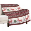 DSANE Reindeer Christmas Tree Christmas Throw Blanket Soft Fleece Christmas Blanket Cozy Flannel Throw for Couch Bed - 3 of 4