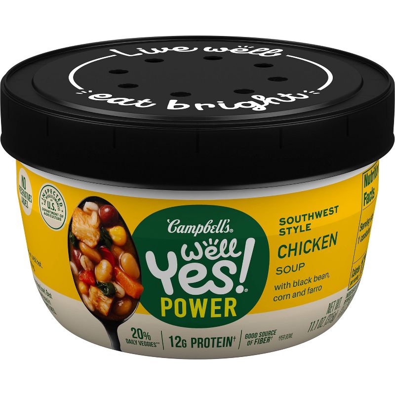 Campbell&#39;s Well Yes! Power Bowls Southwest Chicken Soup - 11.1oz, 1 of 12