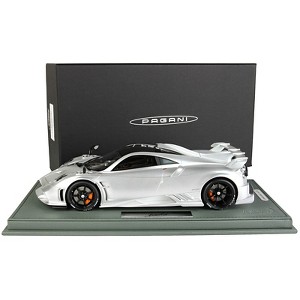 2020 Pagani Imola Matt Silver with Black Top with DISPLAY CASE Limited Edition to 220 pieces model car 1/18 Model Car by BBR - 1 of 4