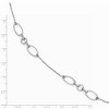 Black Bow Jewelry Sterling Silver Oval Station Link Anklet, 9-10 Inch - 2 of 4