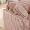 SEVOBAL Sofas Lazy Sofa Chair with Backrest and Armrests Comfortable Cushioned Single Chair for Living Room Bedroom, Pink, 35.2"*26.8"*18.5" - 3 of 4