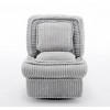 Corduroy Swivel Rocker Recliner Chair,Manual Glider Lounge Chair with Adjustable Backrest Footrest and Pillow for Living Room or Nursery-Koiai - 3 of 4