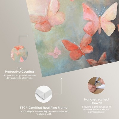 Peaceful Butterflies 24" x 16" Wrapped Canvas Wall Art