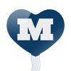 Millikin University Primary Logo Heart Love Cupcake Picks Toppers Decoration Set of 6 - 2 of 4