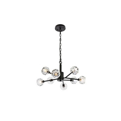 Elegant Lighting Graham 8 - Light Pendant in  Black