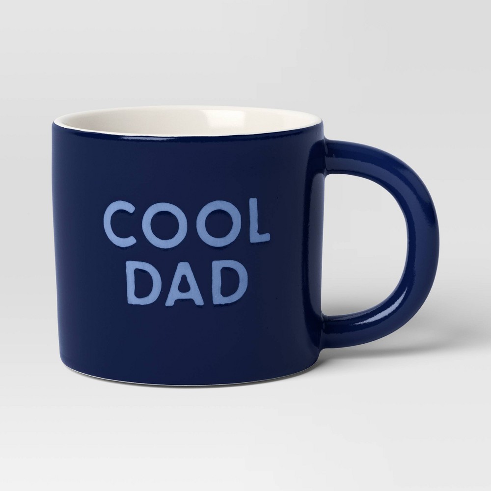 Photos - Glass 16oz Stoneware Cool Dad Mug Blue - Room Essentials™