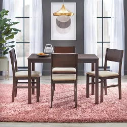 5pc Lucca Dining Set Beige/Brown - Buylateral