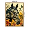 Amanti Art Dark Horse in Flowers by Justyna Jaszke Framed Canvas Wall Art - 3 of 4
