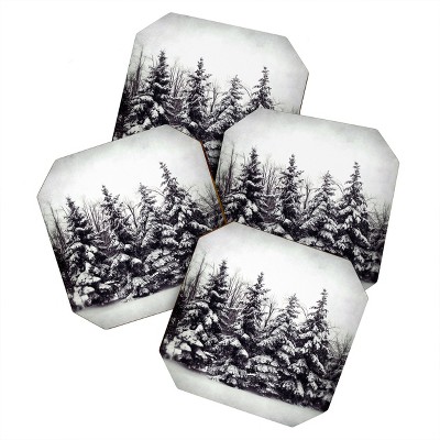 Chelsea Victoria Snow And Pines Set of 4 Coasters - Deny Designs