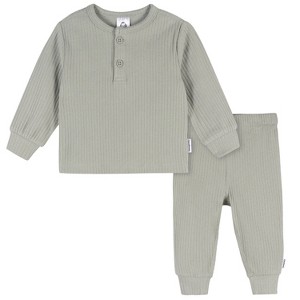 Gerber Baby Boys' 2-Piece Top and Active Pant Set - 1 of 4