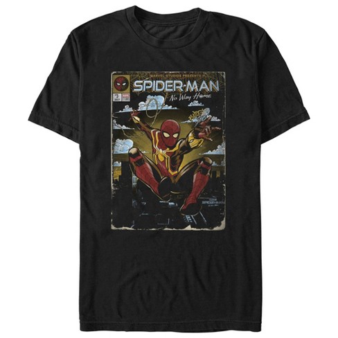 Men's Marvel Spider-man: No Way Home Comic Book Cover T-shirt - Black ...