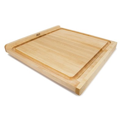 John Boos Large Maple Wood Cutting Board for Kitchen, Reversible Edge Grain Boos Block w/ Gravy Groove