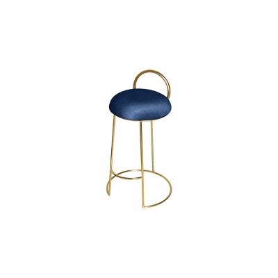 Meridian Furniture,Ring Navy Velvet Counter Stool