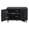 GDFStudio Michael Modern 44.5" Wood and Rattan Storage Cabinet with 2 Doors and 3 Drawers - 4 of 4