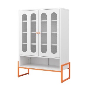 RISOKEYS Five-Layer Freestanding Metal Shoe Storage Cabinet with Doors,Organizer Shoe Storage Cabinet for Entryway,Hallway - 1 of 4