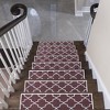 SussexHome Lattice Design Cotton Anti-Slip Stair Treads, 9” X 28“ - 2 of 4