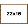 PosterPalooza | Textured Gold Picture Frame - UV Acrylic, Backing Board, Hanging Hardware Included - 3 of 4
