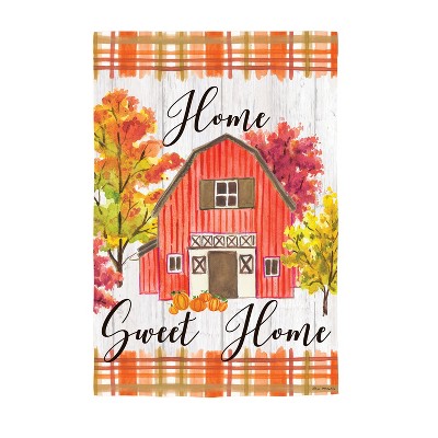 Evergreen Home Sweet Home Moire Garden Flag 12 x 18 Inches Indoor Outdoor Decor