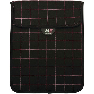 Mobile Edge NeoGrid Sleeve for 7" Tablets/EReaders Black w/Pink Stitching