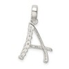 Black Bow Jewelry Sterling Silver and CZ, Lauren Collection, Initial A Pendant - 3 of 4
