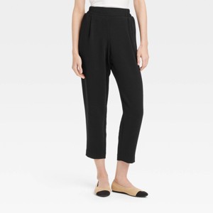Women's Signature Crepe Tapered Ankle Pull-On Pants - A New Day™ - 1 of 3