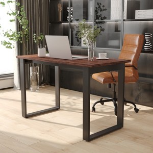 Emma and Oliver 48x24 Dining or Gaming Table with Double Sided Laminate Table Top and Heavy Duty U-Frame Steel Base - 1 of 4