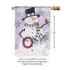 Dicksons Magnolia Garden Outdoor Flag Decoration For Garden, Yard, Or Walkway Large 30 x 44, Weather Resistant Polyester, Snowman With Berry Wreath - 2 of 2