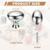 Unique Bargains Zinc Alloy Oval Dresser Cabinet Knobs 1" 2 Pcs - 2 of 4