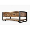Jofran, Loftworks Modern Industrial Distressed Acacia 48" Coffee Table with Drawers - 2 of 4