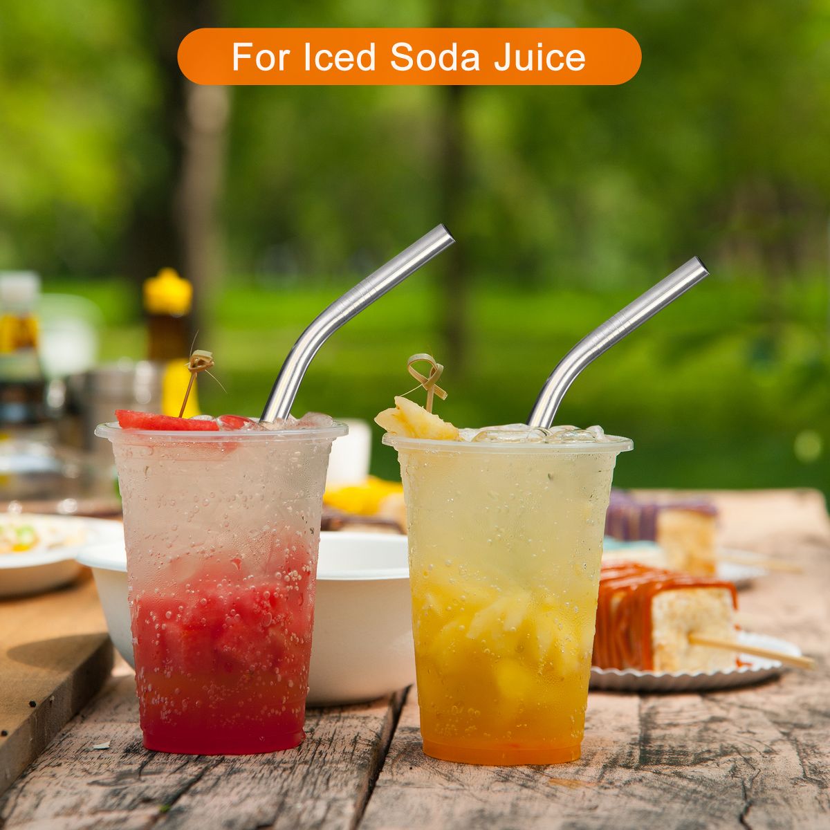 Unique Bargains Stainless Steel Reusable Durable Scratch Resistant Drinking Straw 9.5" Length 4 Pcs - thumbnail 5