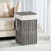Laundry Hamper with Lid 17.2 Gallon Rattan Clothes Laundry Basket with Lid and Handles Foldable Removable Liner for Laundry Room - 4 of 4